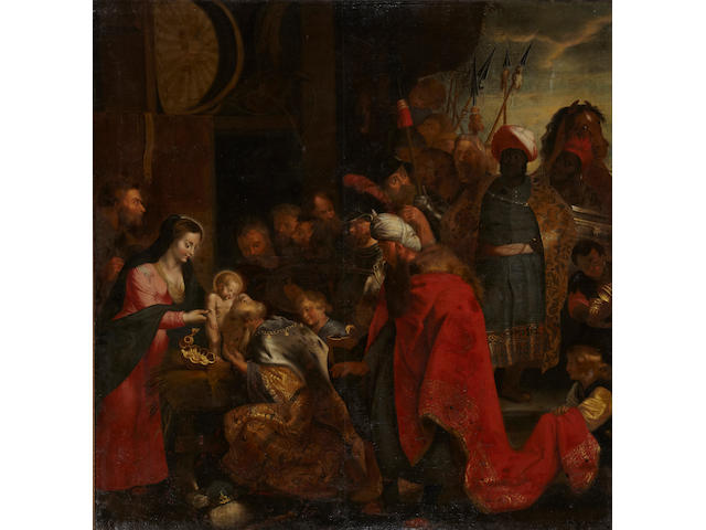 After Sir Peter Paul Rubens The Adoration of the Magi 88 x 86 1/2in