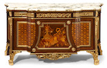 Thumbnail of A Louis XVI style gilt bronze mounted marquetry inlaid commode after a model by Jean Henri Riesener early 20th century image 1