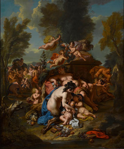 Jacob Ignatius Roore (Belgian, 1686-1747) Bacchanalia 33 1/2 x 28in (85.1 x 71.2cm)