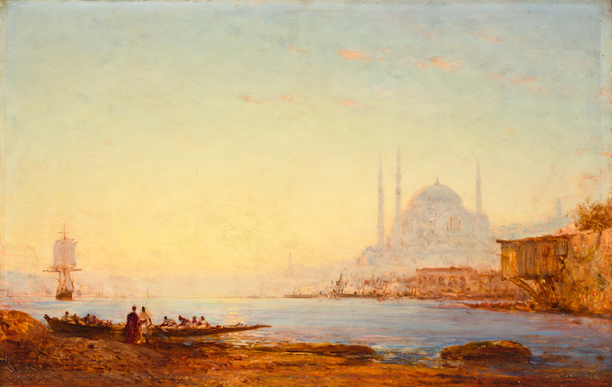 Félix François Georges Philibert Ziem (French, 1821-1911) Constantinople, le Bosphore 15 x 23in (38 x 58.5cm) image 1