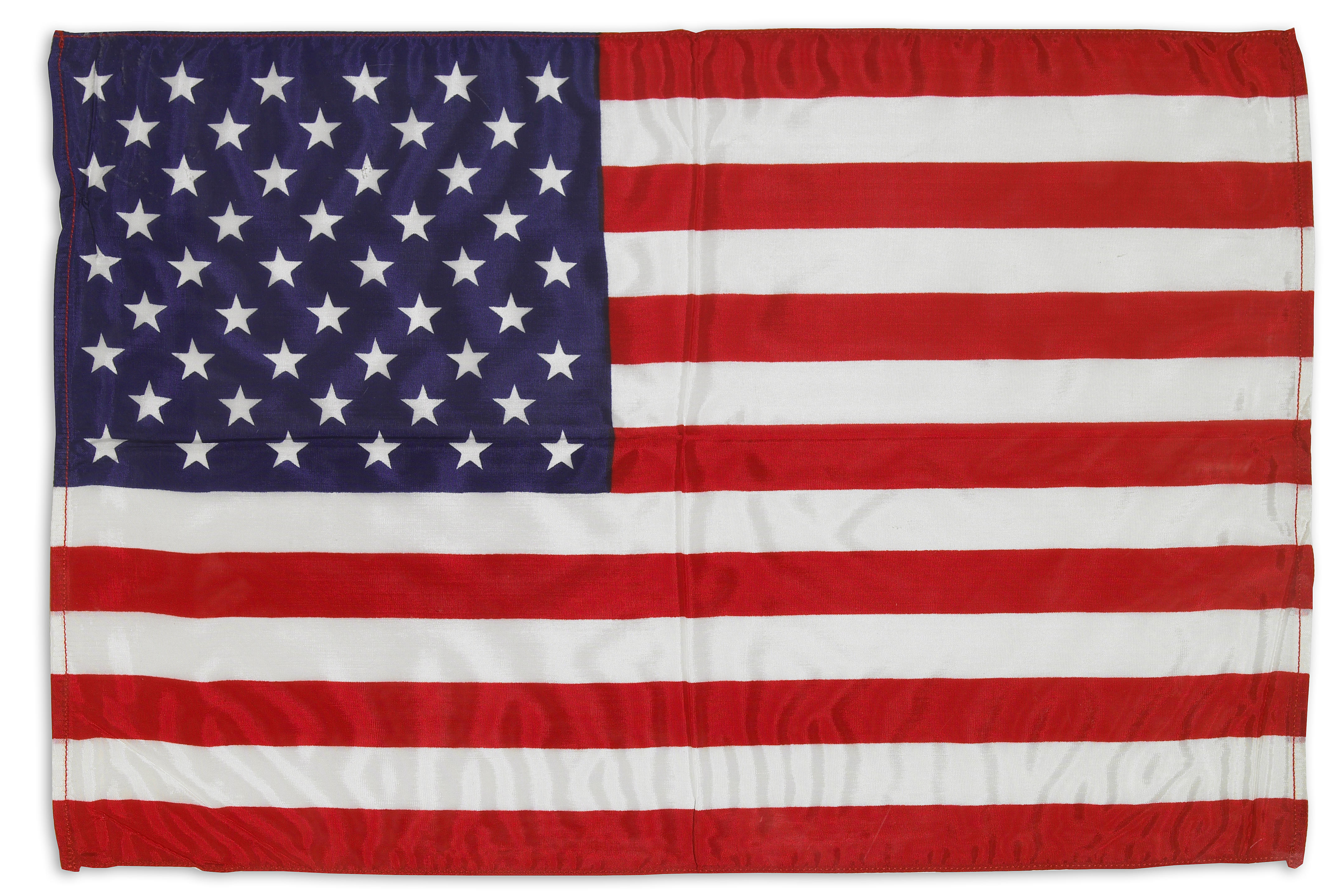 LARGE US FLAG FLOWN ON APOLLO 15.