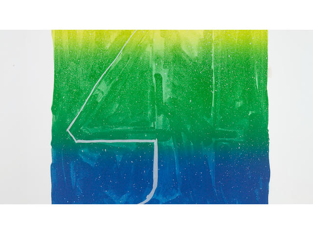 Jasper Johns (American, born 1930); Figure 4, from Color Numeral Series;