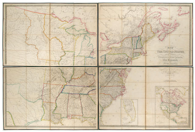 Bonhams Wyld James 1812 1887 Map Of The United States And The - wyld james 1812 1887 map of the united states and the provinces