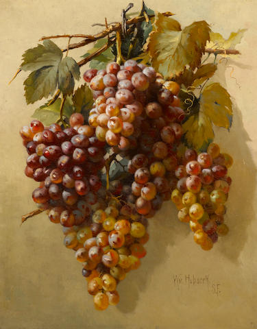 William Hubacek (American, 1871-1958) The bounty of the vine 20 1/4 x 16in