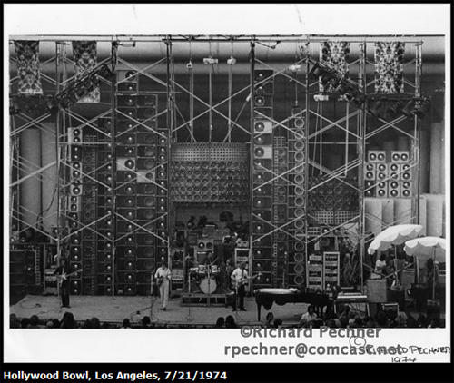 Two Jerry Garcia monitor speaker cabinets from the line array of Grateful Dead sound reinforcement system known as the "Wall of Sound," 1972-74