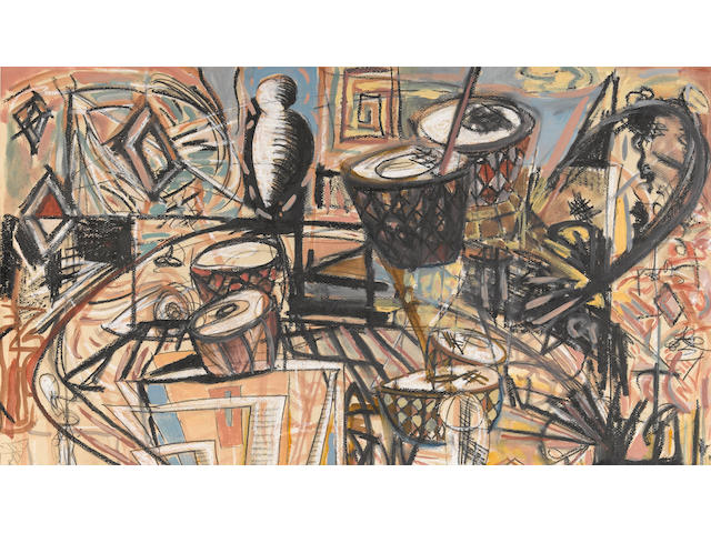 George Condo (American, born 1957) Untitled, 1982 19 3/4 x 25 1/2in unframed