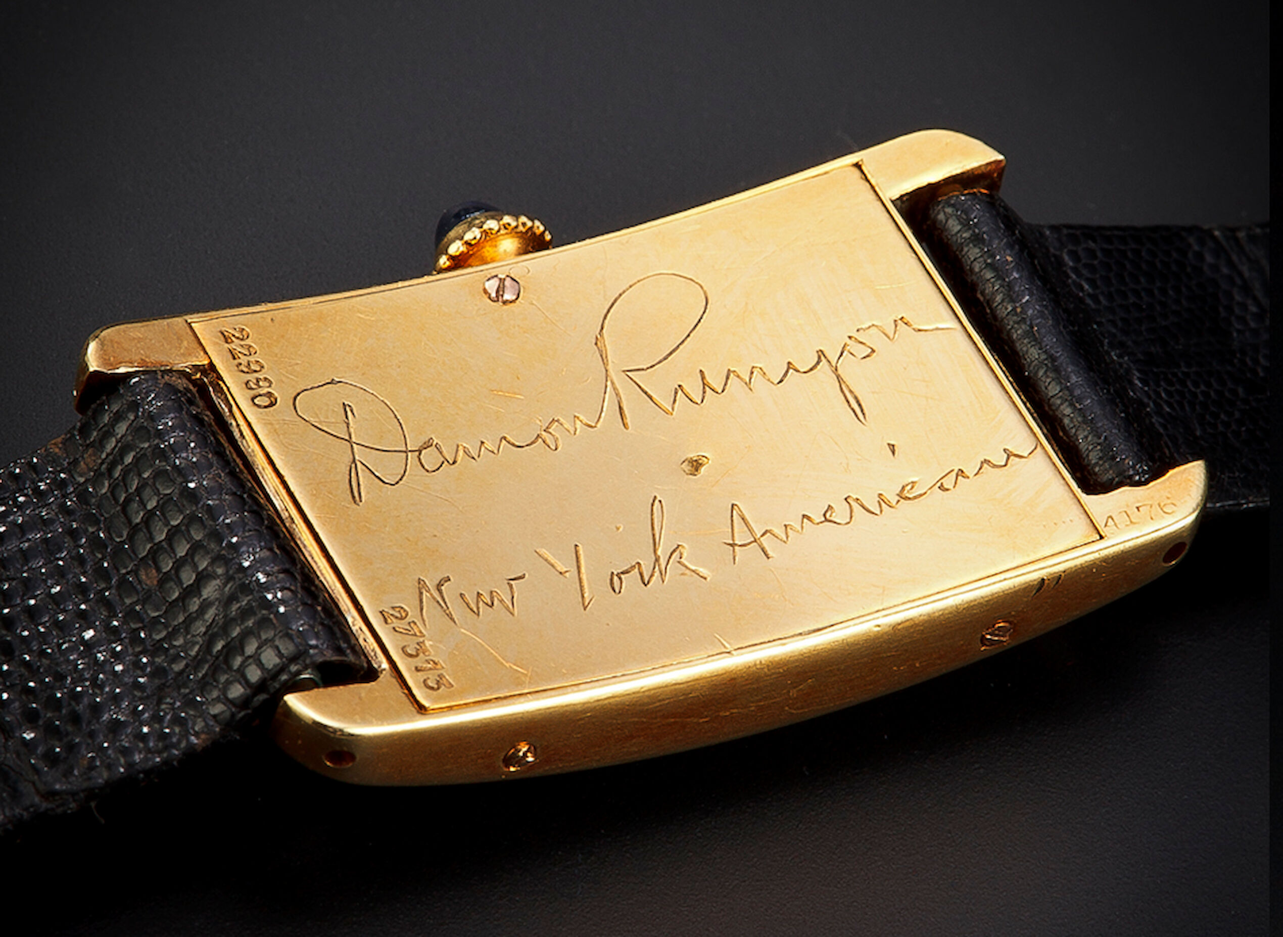 Bonhams Cartier A Fine And Rare 18k Gold Tank Cintree Wristwatchcase No 22990 27313 Ref 4176 Case With French Guarantee Mark By European Watch And Clock Co 1930 S Engraved In Cursive