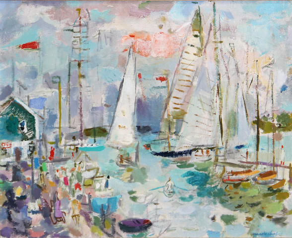 Francis Chapin (American, 1899-1965) Gray harbor 15 x 18in