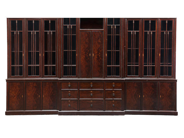 A Greene & Greene mahogany breakfront cabinet from the Cordelia A. Culbertson house, 1911-1913