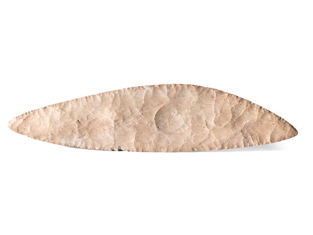 Neolithic Flint Knife with Fossil Fish Inclusion &#8211; A Rare and Important Artifact from a Distinguished Collection
