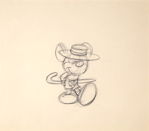 Bonhams : A Walt Disney rough drawing from Mickey's Surprise Party