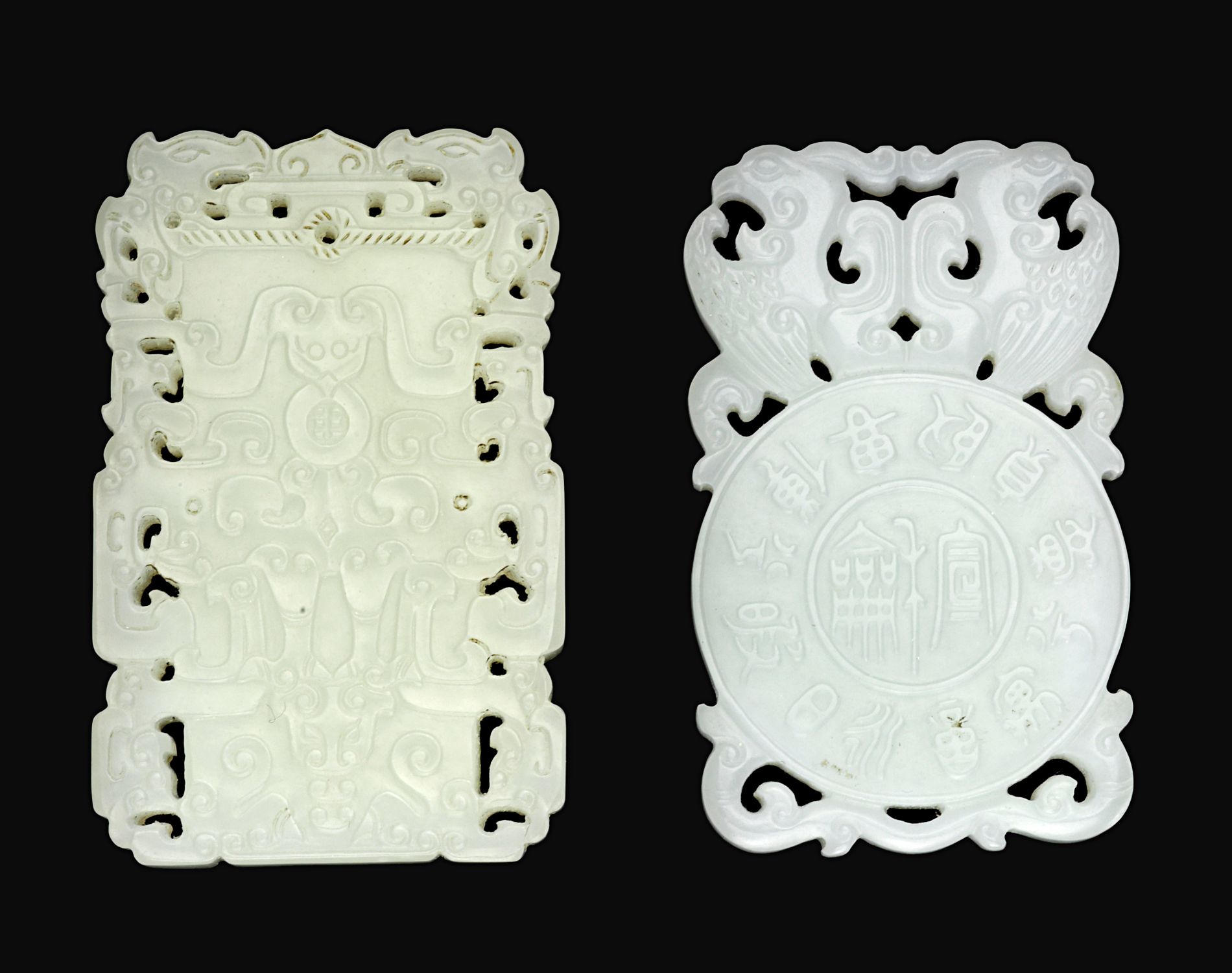 Two jade plaques