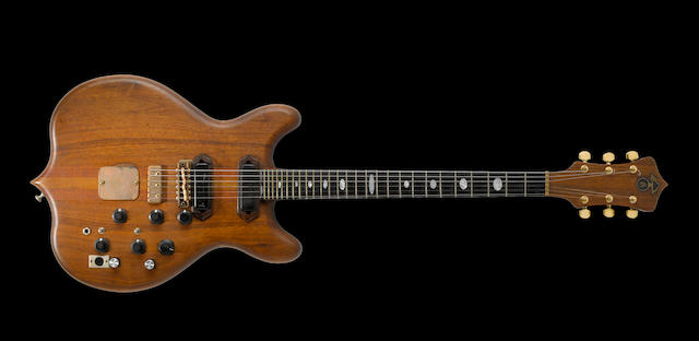 A Jerry Garcia-owned custom Alembic electric guitar, "Lucky Number 13"