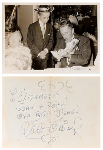 A Walt Disney signed photograph