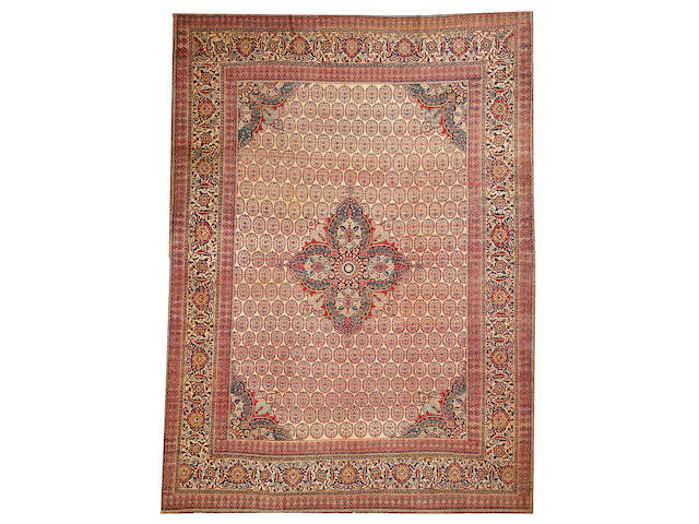 A Hadji Jalili Tabriz carpet Northwest Persia size approximately 9ft. 4in. x 12ft. 8in.