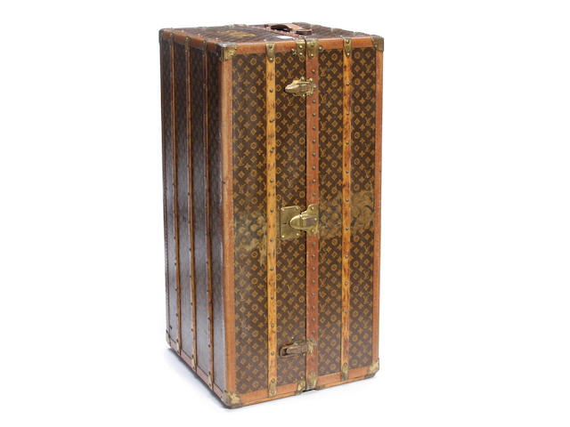 A vintage Louis Vuitton hardsided trunk