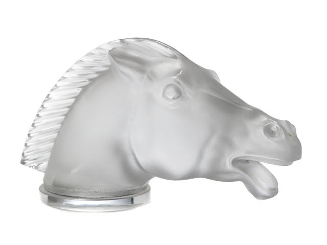 A fine and rare 'Epsom'  glass mascot by Ren&#233; Lalique, French, 1929,
