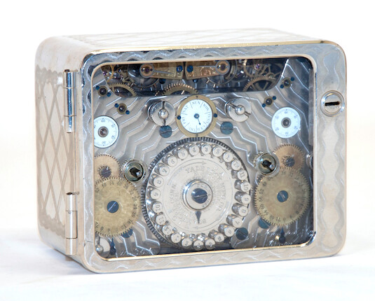 Vault Timer Key Bonhams : A Yale Lock Mfg. Co., nickel plated cased pin dial time lock ...