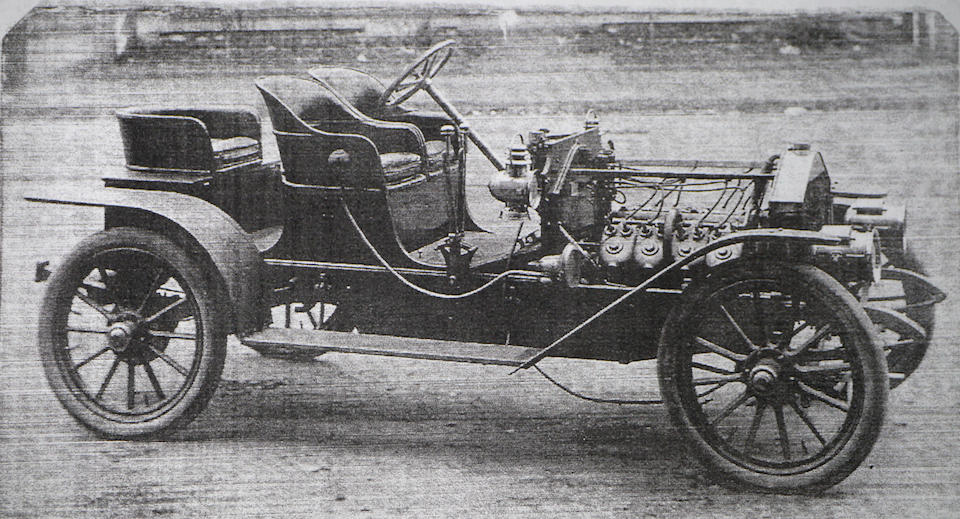 The world's oldest four-cylinder car, the oldest American car ever offered at auction, the oldest American gasoline car in private ownership.  The first Buffum automobile produced, Buffum family ownership for nearly 40 years, ex- Princeton Auto Museum collection,,1895 Buffum Four-Cylinder Stanhope  Chassis no. 1BUFFUM