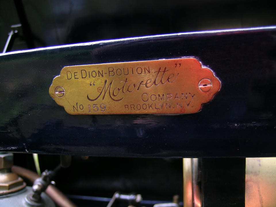 1901 De Dion-Bouton 4 &#189;hp Motorette  Chassis no. 159 Engine no. 5638