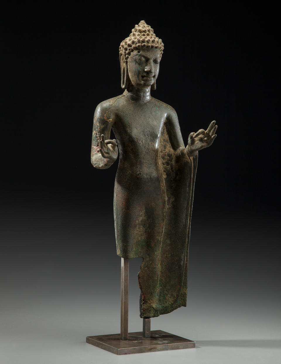 The Eilenberg Buddha<BR />Copper alloy Thailand, Mon Dvaravati period, circa 8th century