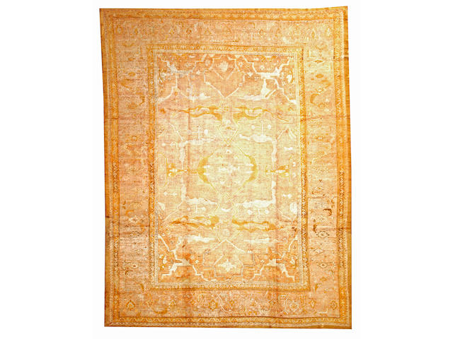 An Angora Oushak carpet West Anatolia size approximately 9ft. 8in. x 12ft. 6in.