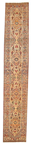 A Tabriz runner Northwest Persia size approximately 2ft. 8in. x 15ft.