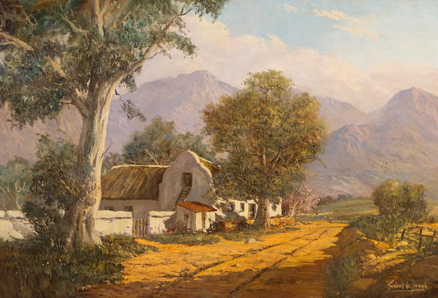 Gabriel Cornelis de Jongh (South African, 1913-2004) White cottage