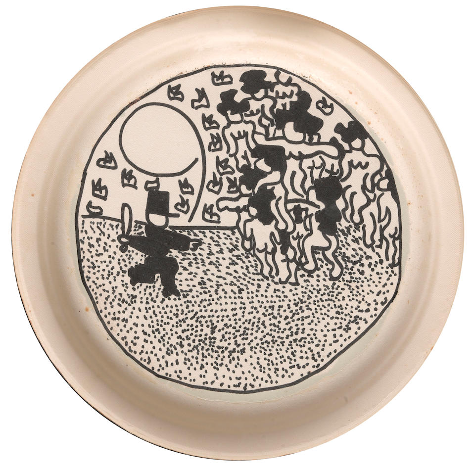 William Nelson Copley (1919-1996) Now? No!; Untitled (double-sided) diameter 10 1/4in (26cm)