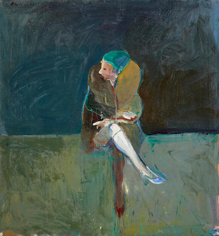 Nathan Oliveira (1928-2010) Seated Woman with Fur Collar, 1961 54 x 50in (137.2 x 127cm)