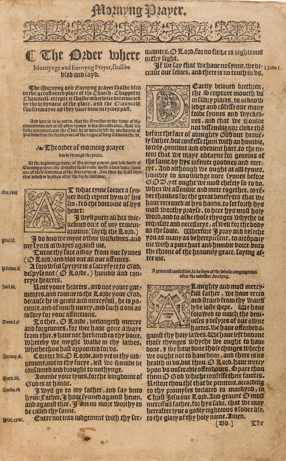 BIBLE IN ENGLISH&#8212;GREAT BIBLE. [The Bible in Englyshe of the Largest and Greatest Volume. Rouen: Richard Carmarden, 1566.]