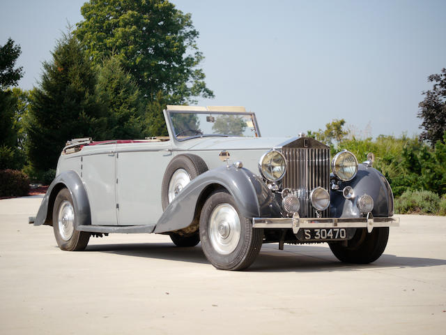 Originally owned by the Honorable Peter Beatty, son-in-law of Marshall Field,1937 Rolls-Royce Phantom III Cabriolet  Chassis no. 3 DL 118 Engine no. Z28E