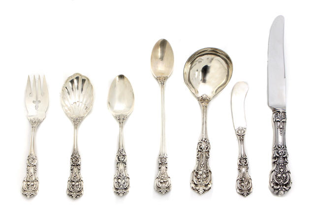 An American sterling silver part flatware service for eight Reed & Barton, Taunton, MA, 20th century