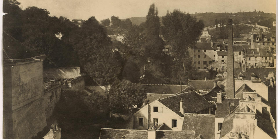 Henri-Victor Regnault (1810-1878); S&#232;vres et ses environs, Manufacture, vue de la ville de S&#232;vres prise.. de la Manufacture;