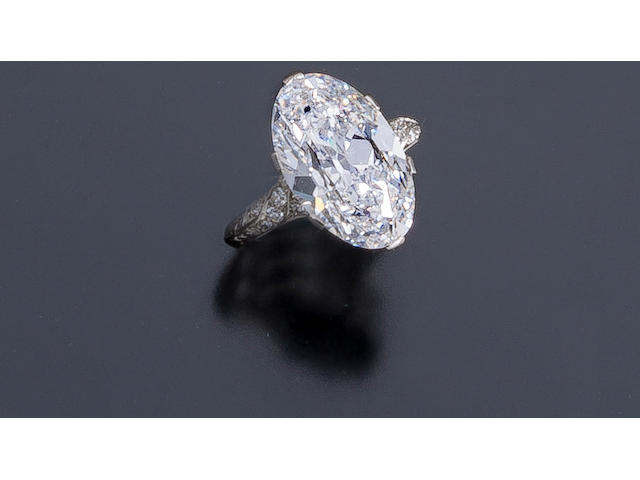 A belle &#233;poque diamond solitaire ring,