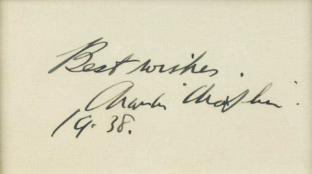 A Charlie Chaplin signature