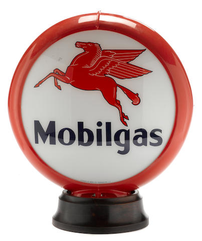 A reproduction Mobilgas globe,