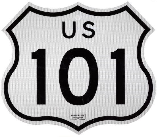 A US Interstate 101 sign,