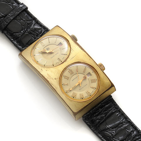 A dual time and date automatic strap wristwatch, Ardath