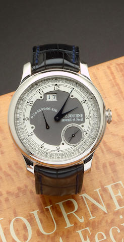 F. P. Journe. A fine limited edition platinum automatic wristwatch with Zodiacal calendar and 120-hour power reserveZodiaque, No. 016 / 150 - Z, made in 2004