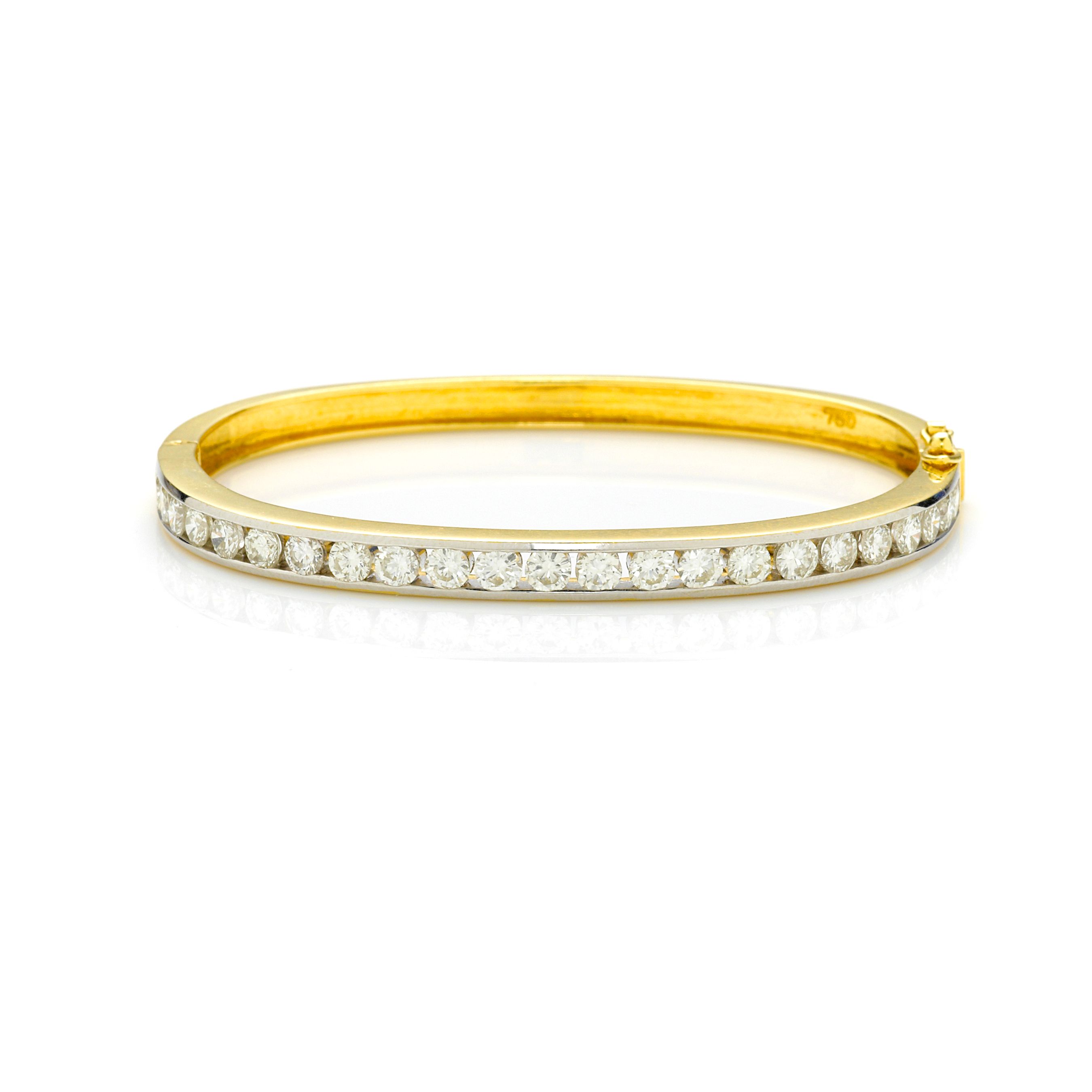 A diamond bangle bracelet