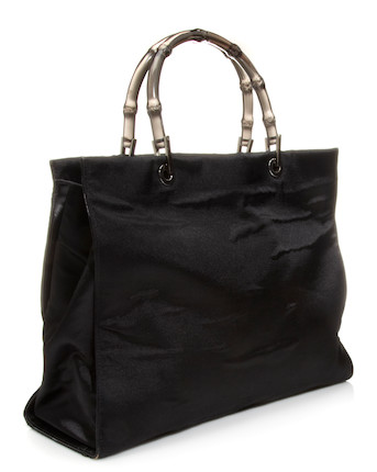 A Gucci black satin handbag image 1