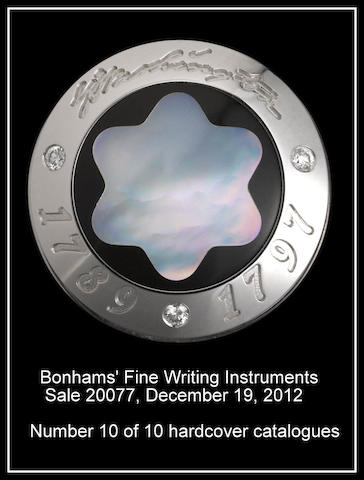 [BONHAMS LIMITED EDITION HARDCOVER CATALOGUE.] Dec. 2012 Fine Writing Instruments Catalogue: Limited Edition 10