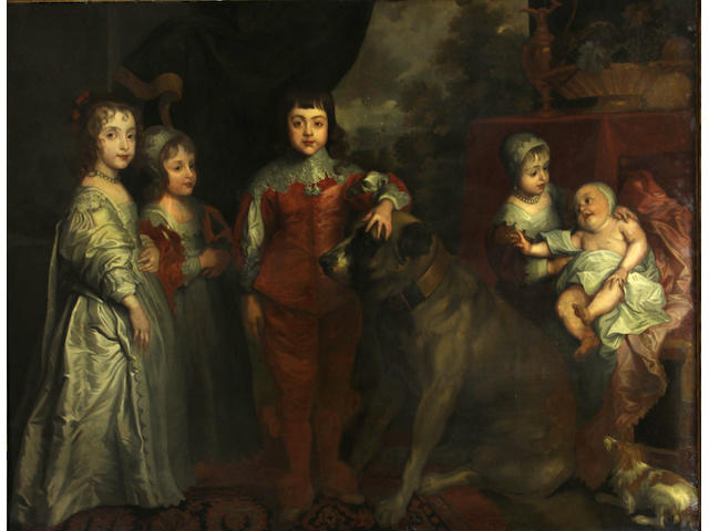 After Sir Anthony van Dyck The five eldest children of King Charles I 61 x 76in