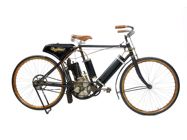 One of the earliest American motorcycles, progenitor of the Pope motorcycle, ex-Indian Motorcycle Museum, Manthos Collection,1902 American Cycle Company "Rambler" 2&#188;hp Model 'B' Motorcycle Frame no. 280 Engine no. 280