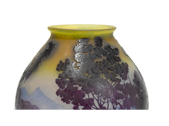 A Gall&#233; cameo glass Lake Como vase circa 1900