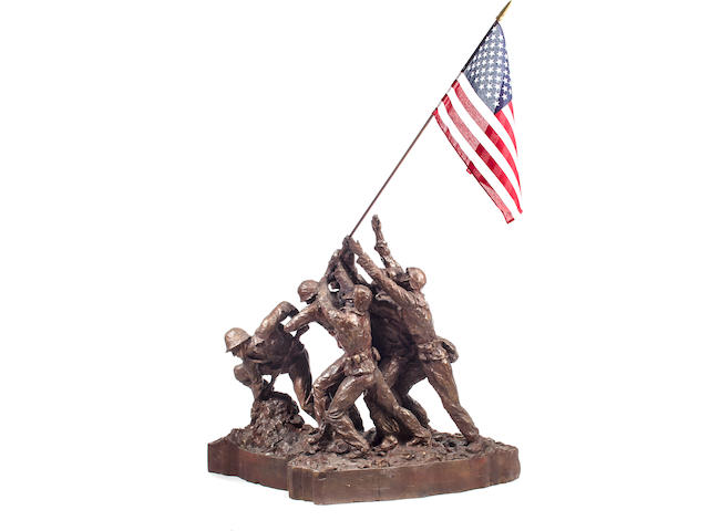 Felix de Weldon (American 1903-2006) The original plaster maquette for the 1945 Iwo Jima Monument March to June 1945 Height 48 in. (121.9 cm.)