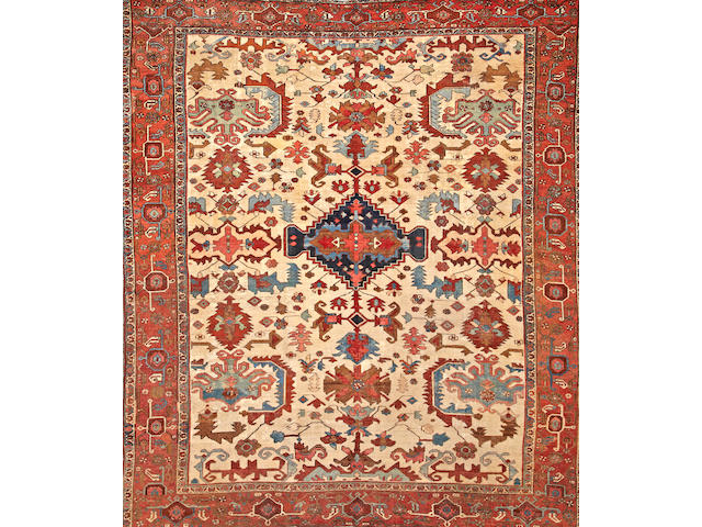 A Serapi carpet Northwest Persia size approximately 9ft. 9in. x 11ft. 3in.