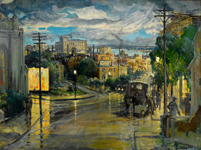 Charles Reiffel (American, 1862-1942) Rainy Evening, 1937 36 x 48in