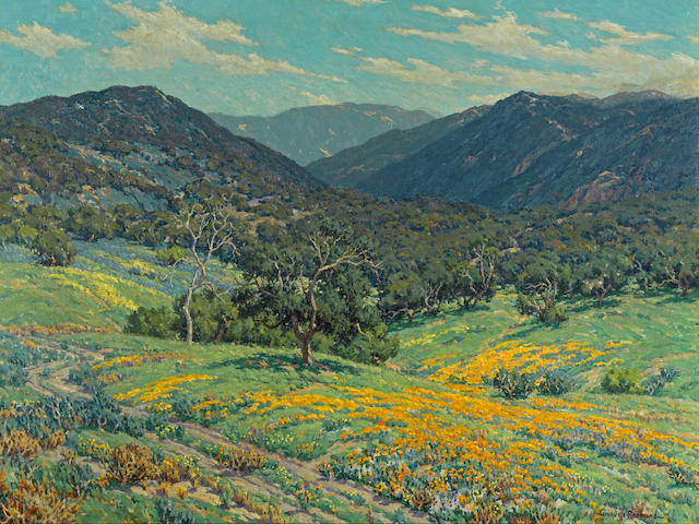 Granville Redmond (American, 1871-1935) Spring in Southern California, 1931 30 x 40in